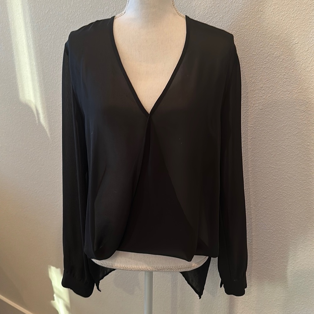 WAYF black sheer Longsleeve top
